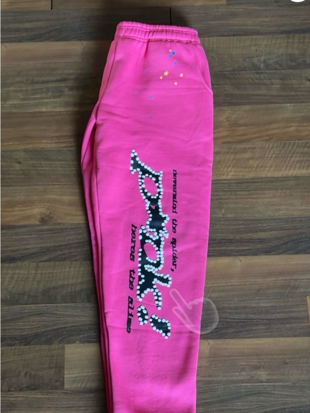 Pink sp5der pants-medium